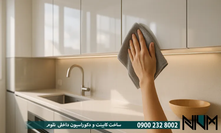 تميز كردن كابينت هاي‌گلاس براق